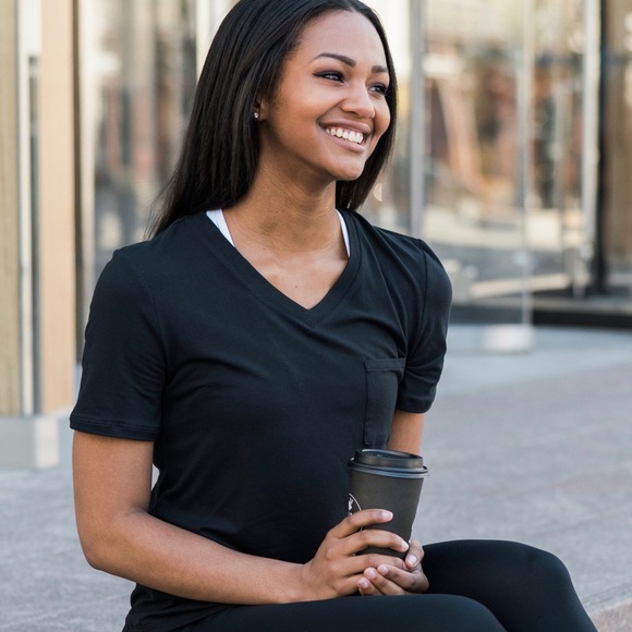 ZYIA Tops - Zyia Black Go To Tee